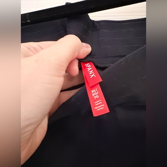 NWT SPANX Slim Straight Ponte Pant / The Perfect Pant Navy Pinstripe XL - Picture 2 of 5